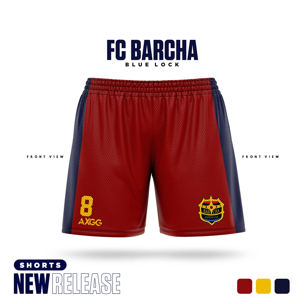 Blue Lock FC Barcha Cartoon Anime Jersey Men Shorts Summer 2024 New Fashion Women Short Pants Sport Children Bottom