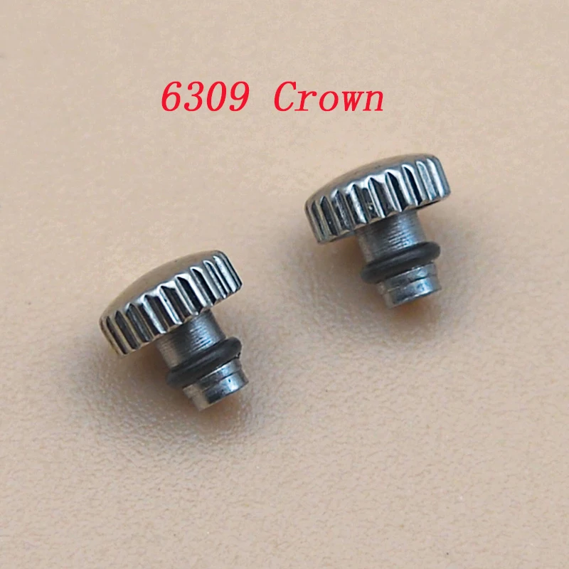 2 PCS 6309 Watch Crown Fits NH35 NH36 Movement For Seiko 6309 Watch Case Modified Replace Spare Parts