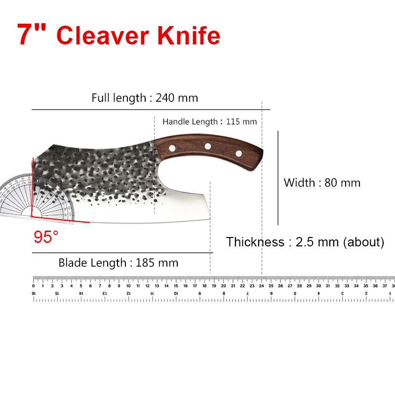 Heavy Kitchen Knives Hand Forged Stainless Steel Boning Butcher Knife Cleaver Meat Chopping Vegetables Chef Knives Cooking Tools