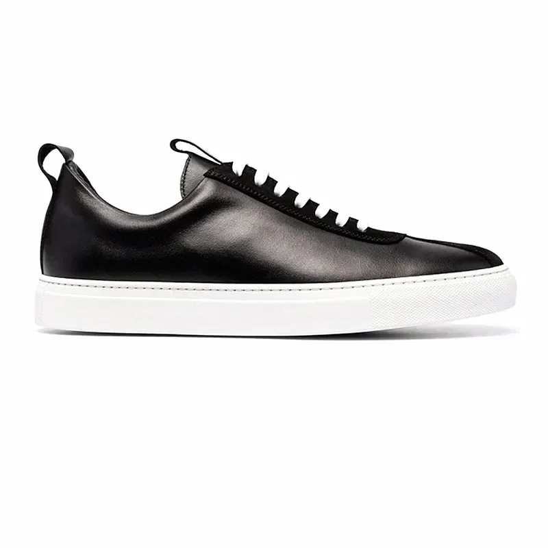 

2024 Spring And Autumn New Men's Casual Shoes Genuine Leather Low Top Little White Shoes Korean Edition Board Shoes