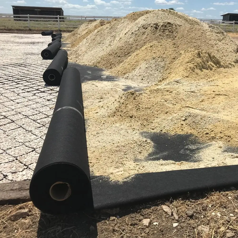 Barrera de malas hierbas para entrada de tela geotéxtil, subposición resistente, grava, Arenas, tornes, pie firme duradero no tejido para exteriores