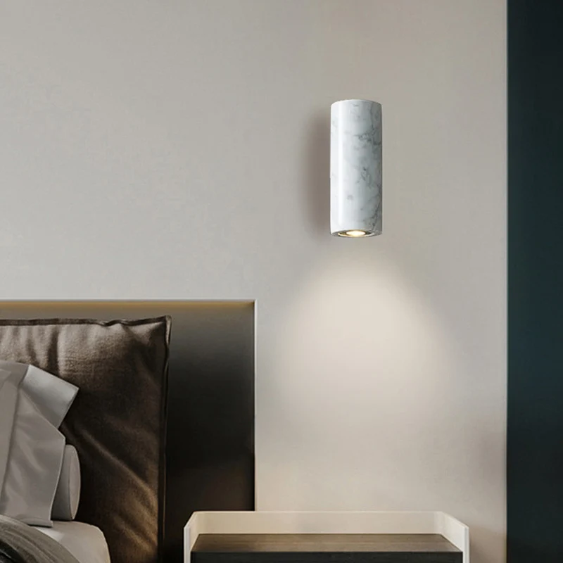 Green White Marble Wall Lamp Led Bedside Living Room Home Bracket Decorative Lamp Nordic Hotel Corridor Balcony Staircase Sconce