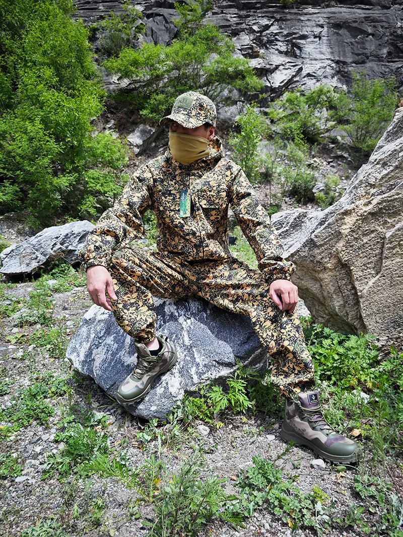 Militärisches Tarnuniform-Set, atmungsaktiver Sommer-Trainingsanzug, Outdoor-Mehrzweck-Taktische Arbeitskleidung, komplette Overalls – Detail 25