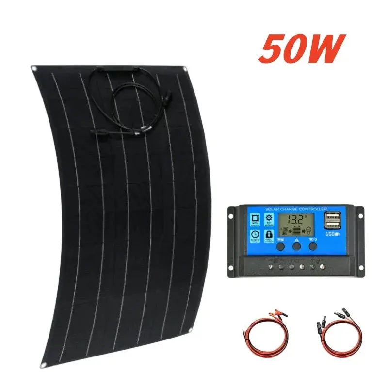 Single Crystal Photovoltaic Panel 110W18V Panel Kit Small Station Rv Efficient And Portable Suitable For Home Outdoor Camping