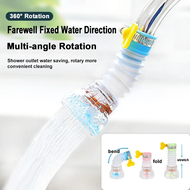 Universal 360 Rotation Faucet Bubbler Swivel Water Saving Economizer Head Shower Kitchen Faucet Nozzle Adapter Sink Accessories