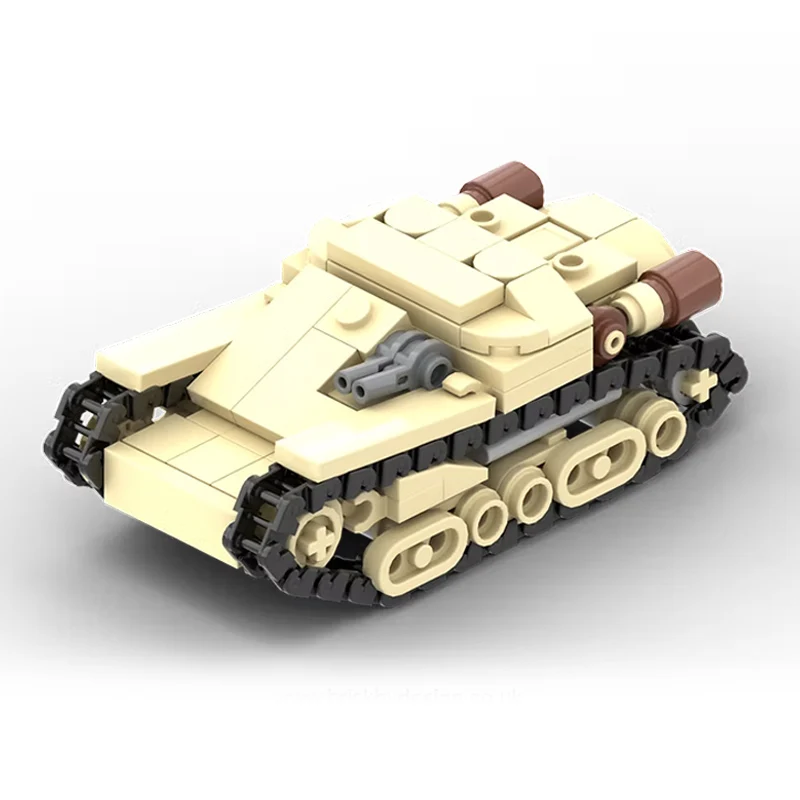 L3-35 Light Military Tank Model MOC Building Bricks War Equipment Style Modular Technology Gifts Holiday Assemble Toys Suit