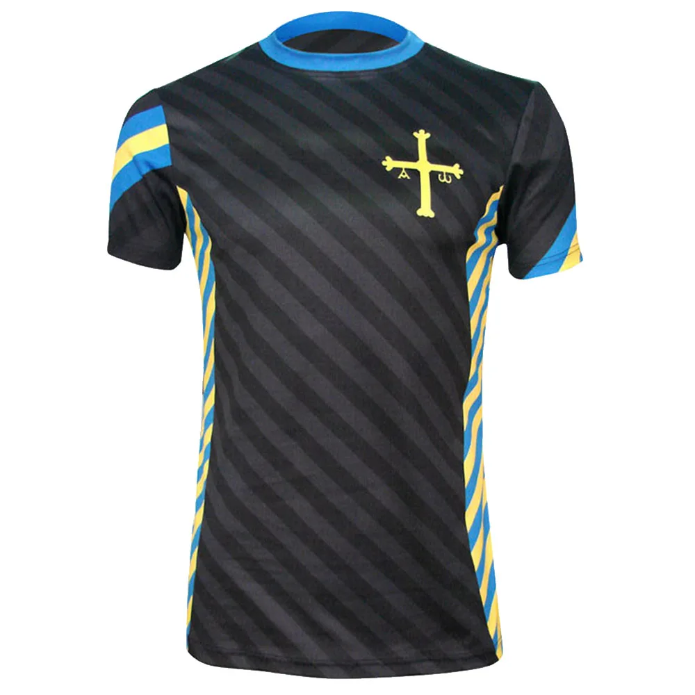 Asturias CAMISETA Spain Team Jersey 2023 T Shirts 3D Print Mens Summer Running Streetwear Casual Technical Training