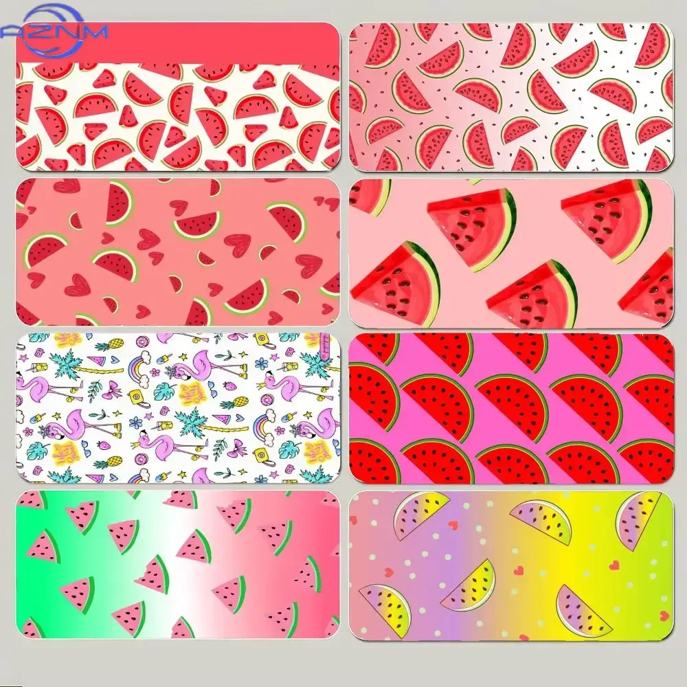 Summer Watermelon Flamingo Mousepad Rubber Non-Slip Large Desk Mat Cute Tropical Fruit Pattern Keyboard Pad for Gaming Office