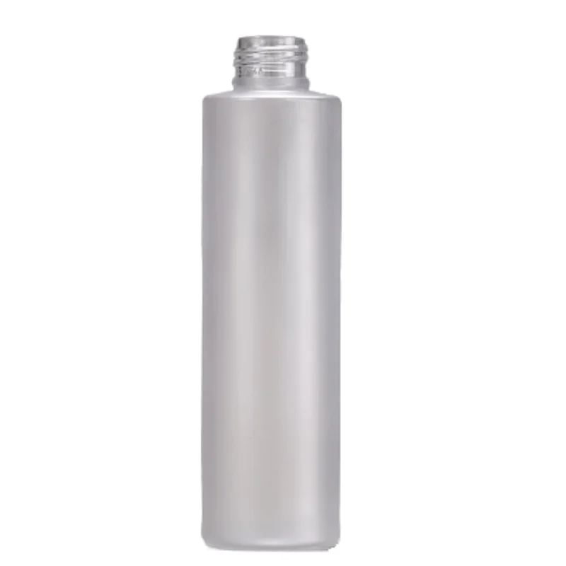 20Pcs Plastic Frosted Empty Bottle Flat Shoulder PET White Lotion Pump 100ML 150ML 200ML Refillable Portable Packaging Container