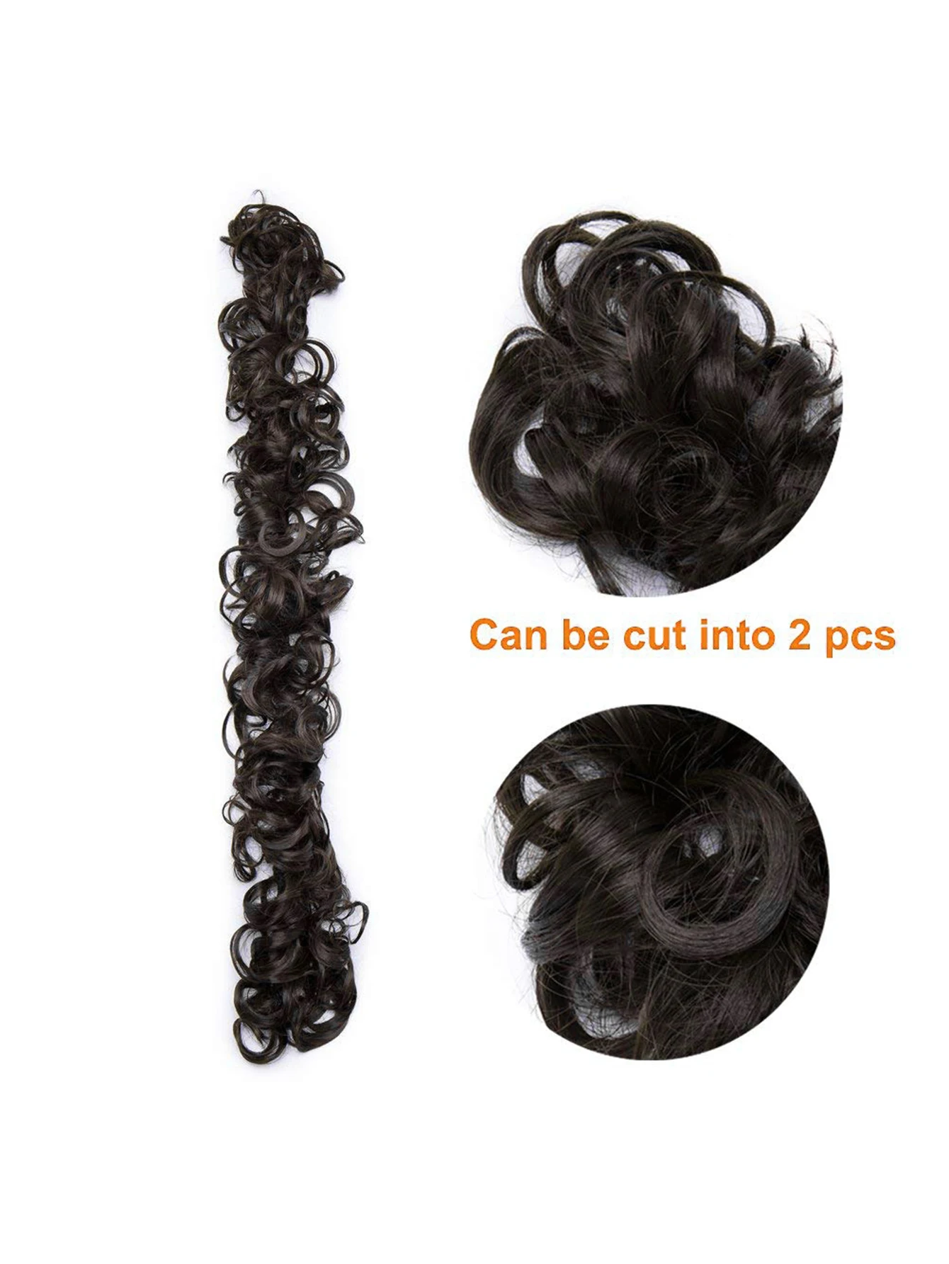 Messy Bun Hair Piece Hair Bun Scrunchies Synthetic Wavy Curly Chignon Ponytail Hair Extensions Thick Updo Hairpiece