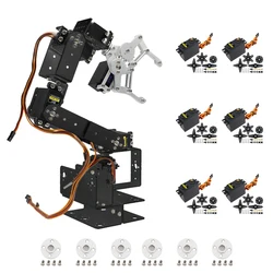 6-DOF Robotic Arm Kit Multi Degree-of-Freedom Robot Grasping Maker with Servo Option for Education and Person DIY