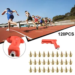 120pcs 0.25inch Track Field Needle With Wrench Spikes Steel Spikes For Running Camping Shoe Spikes Replacements gym Outdoor Tool