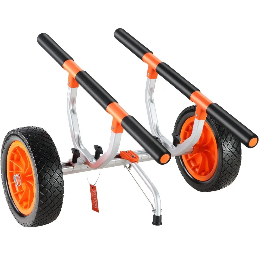

Heavy Duty Kayak Cart Foldable Canoe Trolley Cart with 12'' Tires Adjustable Width 6.6917.32 350 Lb Weight Capacity Kayak Trol