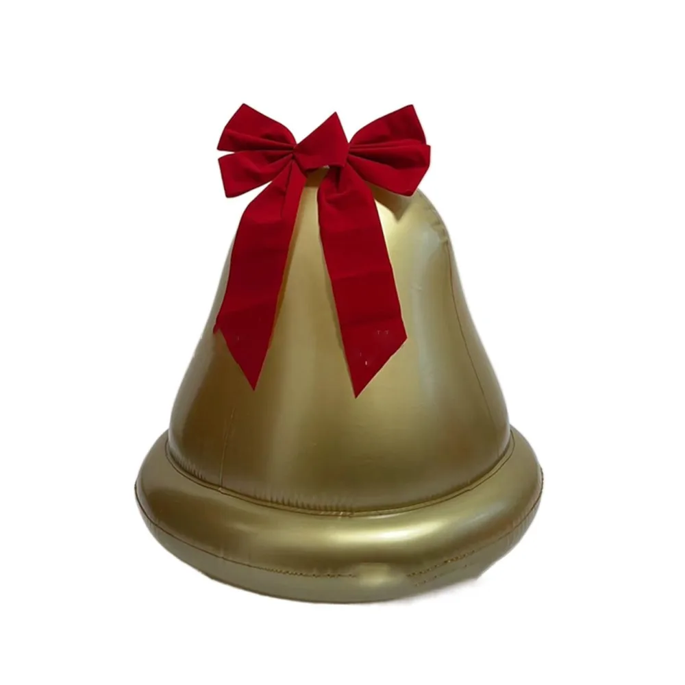 60 سنتيمتر عيد الميلاد جرس نفخ الكرة تزيين جرس العملاق لعبة قابلة للنفخ الكرة شجرة عيد الميلاد قلادة حديقة المنزل الحلي #1