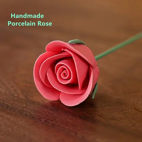 हस्तनिर्मित सिरेमिक फूल सिमुलेशन चीनी मिट्टी के बरतन गुलाब नकली फूल कलियों फूल कभी नहीं मुरझाने वाले पुंकेसर कब्र अलंकरण बलिदान 12 best sales चीनी मिट्टी के फूल - №11