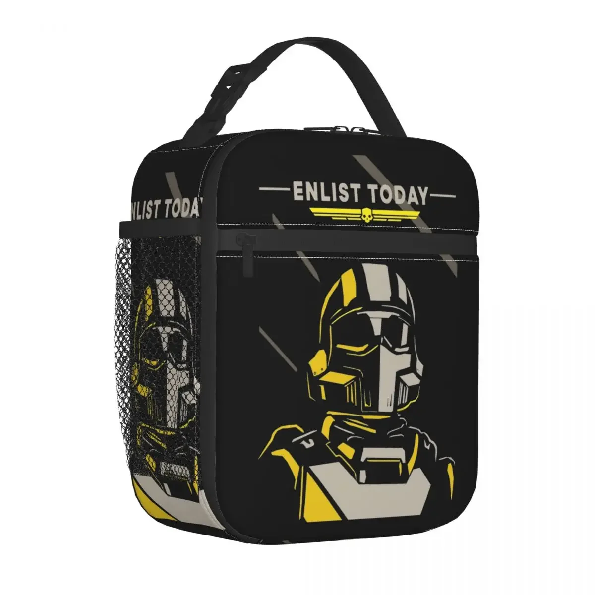 Helldivers 2 Video Game Enlist Today Insulated Lunch Bags Thermal Meal Container Tote Lunch Box for Men Women College Picnic