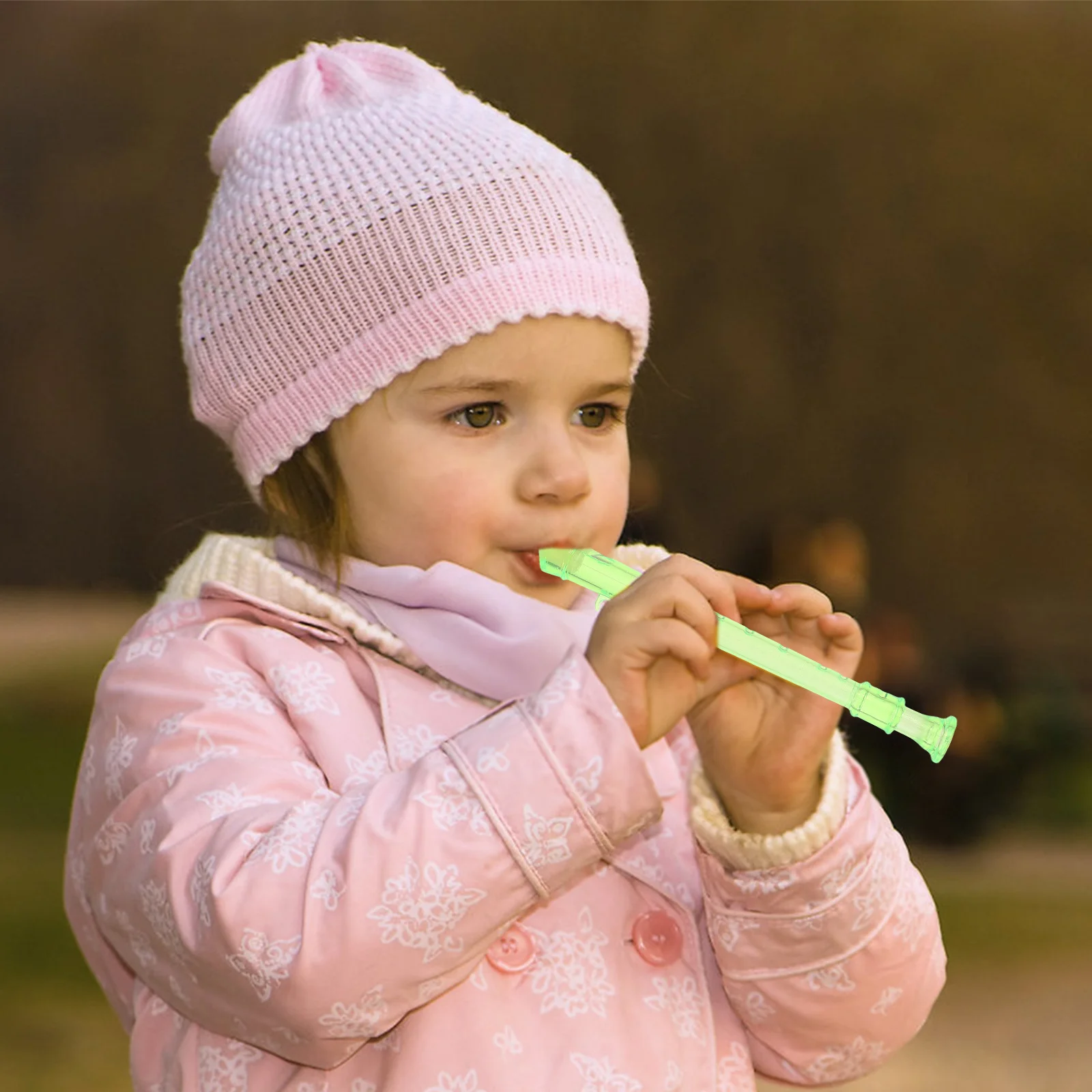 10 mini-flûtes pour enfants, 6 trous, en plastique, instrument de musique pour enfants, intérêt musical, coordination œil-main, design aux couleurs vives