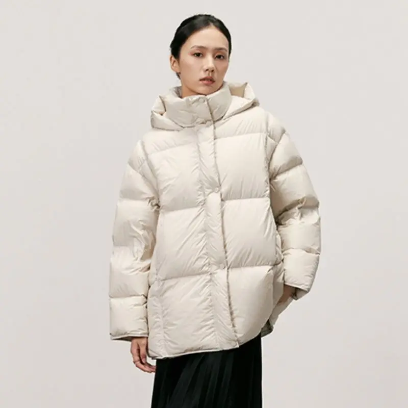 

2025 Winter New Women's Oversized Cotton Jacket Hooded Warm Cotton Jacket