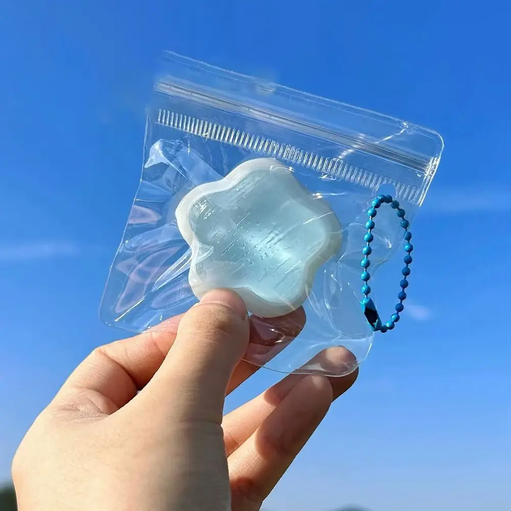 New Star Squeeze Toy Transparent Color Slow Rebound Simulation Toy Soft Hanging Bag Decompression