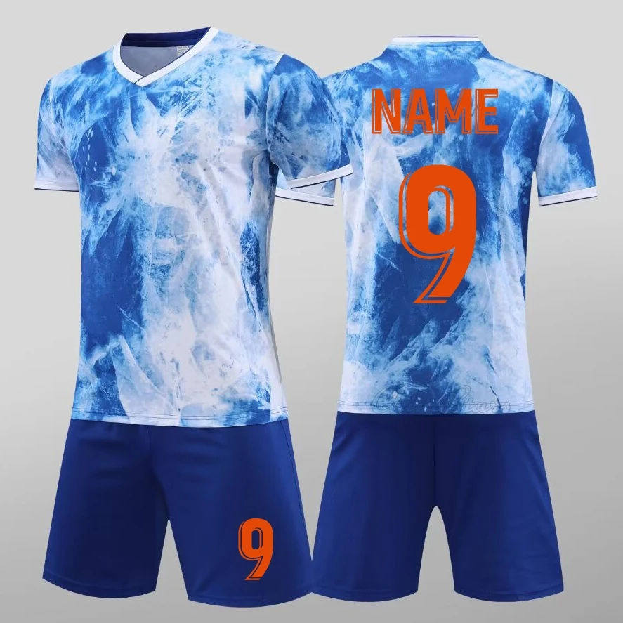 Wholesale Breathable Soccer Uniform Sets Men Boys Customized High Quality Soccer Kit Club Sportswear Training Football Jersey