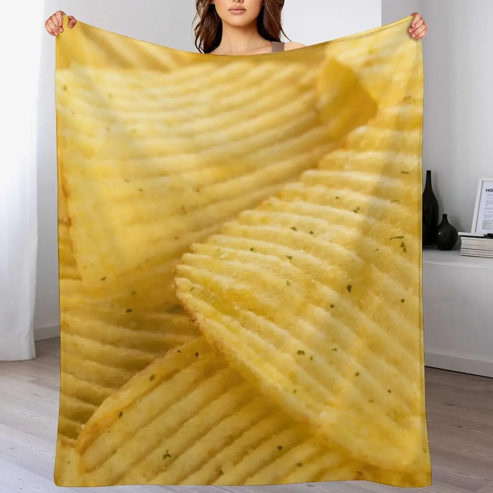 

Ruffled Potato Chips Throw Blanket Luxury Throw Vintage Cute Plaid Blankets