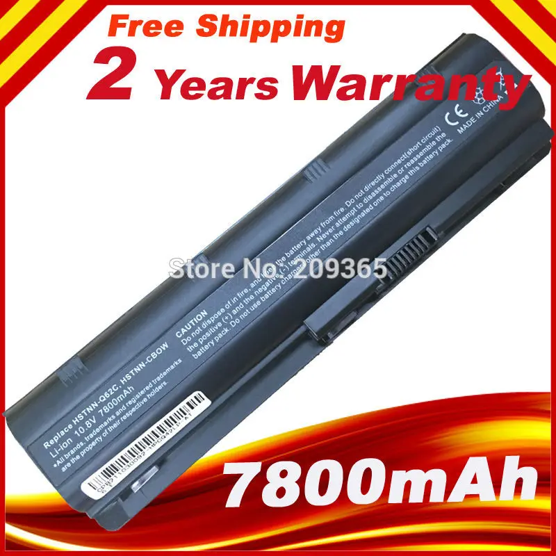 

6600mAh 9 Cells Laptop battery for HP Notebook PC 593553-001 for Pavilion g4 G6 G32 cq42 mu06 593562-001 dm4 dv6 MU09 HSTNN-LB0W