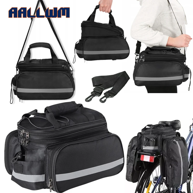 

﻿ Rear Pannier Bag - Large Capacity Waterproof Bicycle Rack Carrier, Tail Seat Trunk Bag With Handbag Shoulder Strap for Storag