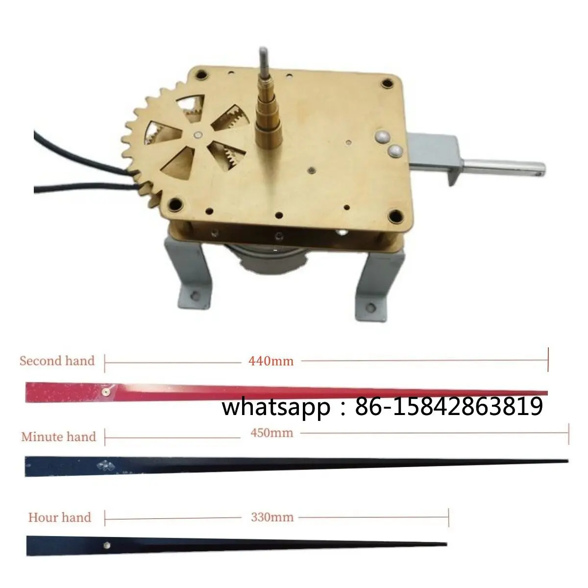 220 Volt Electric Clock Movement with Mounting Bracket and Regulator Metal High Torque Scanning Clock Motor