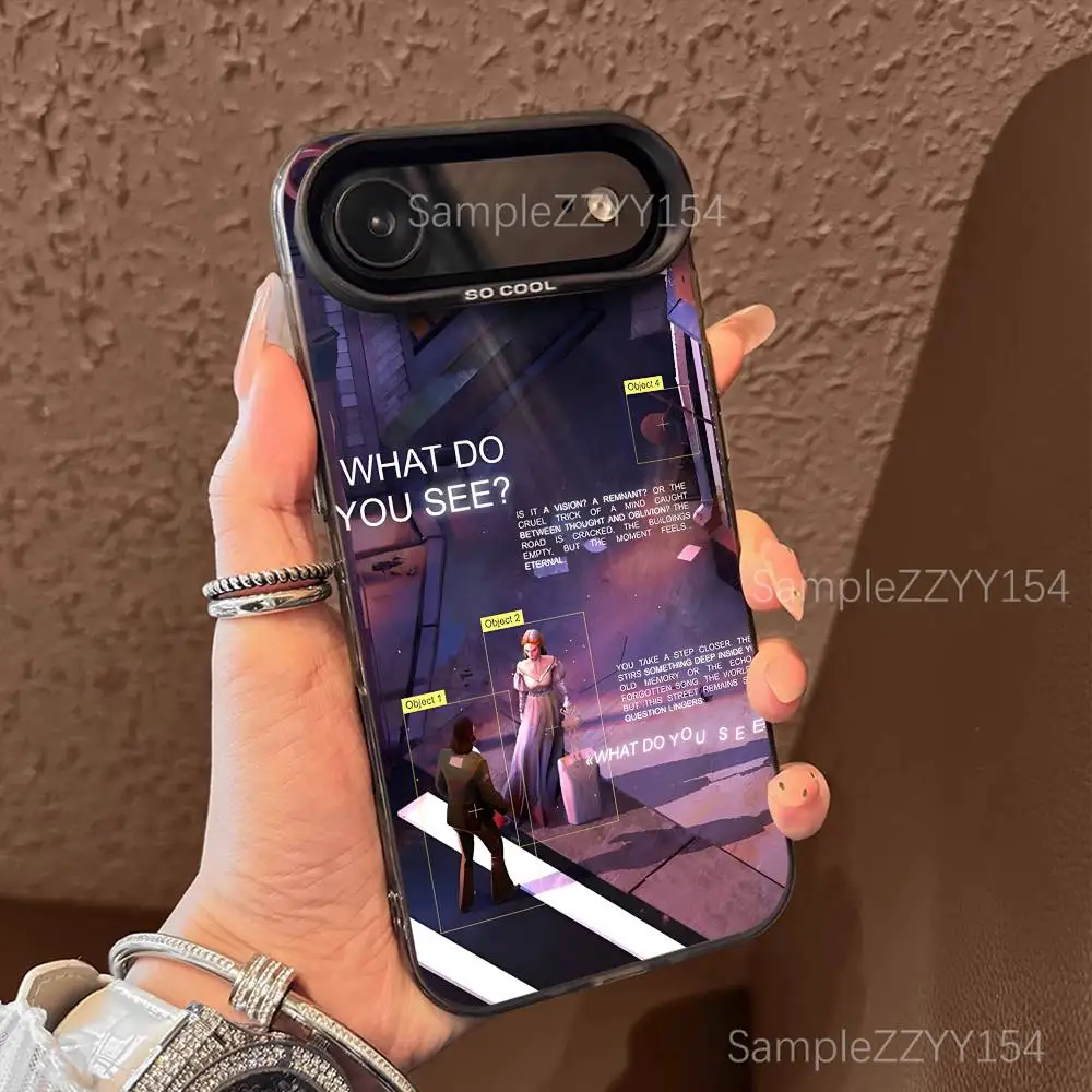 ゲーム「ディスコ・エリジウム」iPhoneケース（iPhone 17、16、15、14、13、12、X、8、Pro、Max、Plus、E、SE4、Air、Mini対応）ブラックIMDマット仕上げ