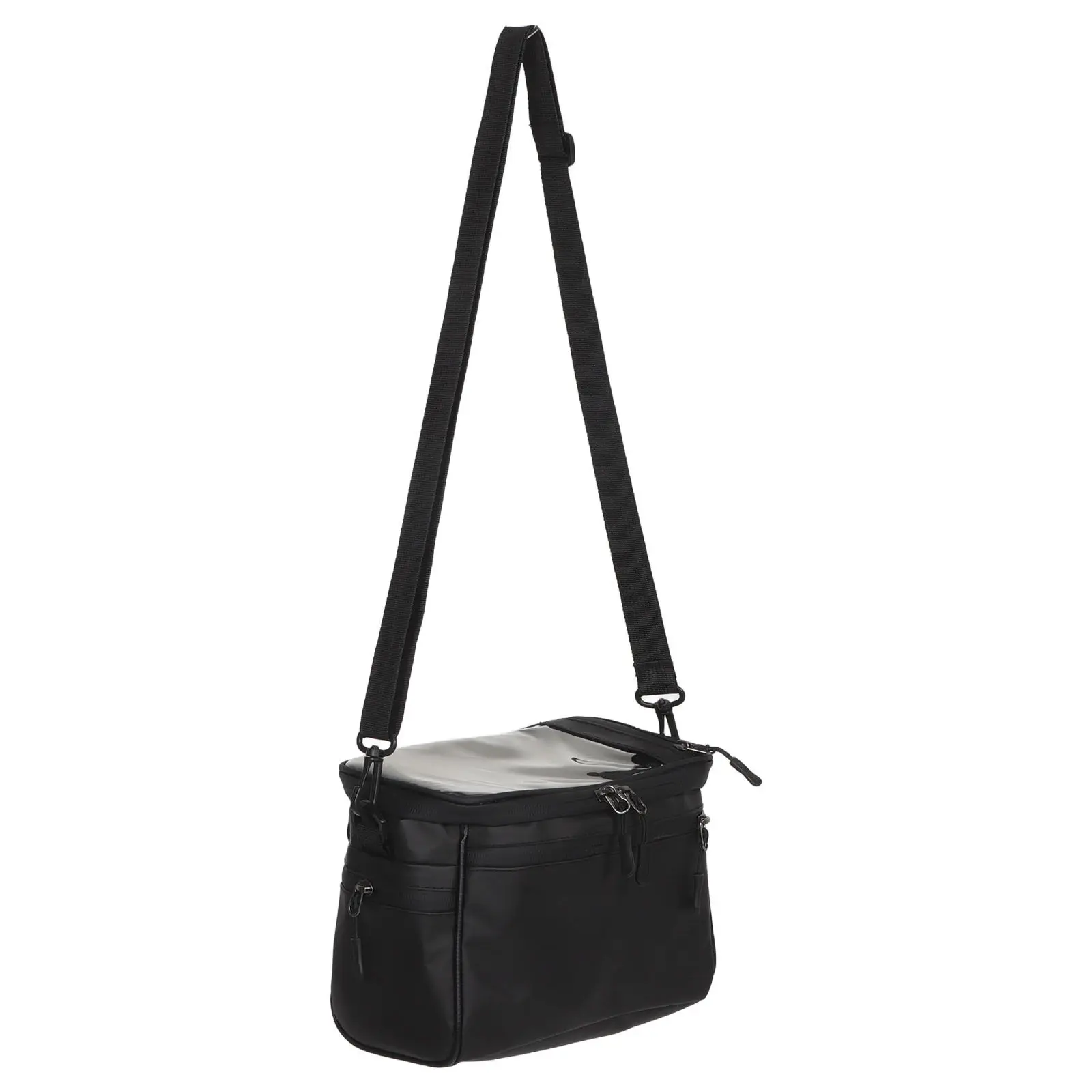 

Bike Handlebar Bag Waterproof Front Storage Pouch Shoulder Strap Phone Holder for Road Mountain Bike Cycling Travel