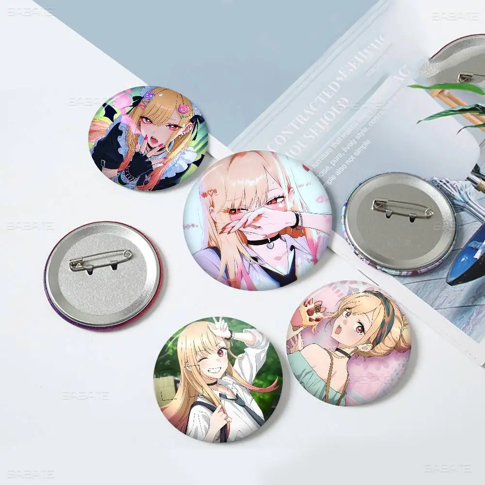 M-My Dress-Up Darling Marin Anime Brooches Cute Cartoon  Badge Jacket Jeans Lapel Pin Gift Accessorie