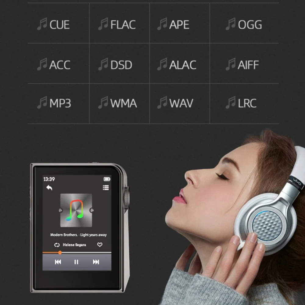 2023 nuovo A58 HiFi Bluetooth Music lettore MP3 portatile Hi-Res Audio digitale DSD256 Walkman in metallo senza perdita con EQ equalizzatore Ebook