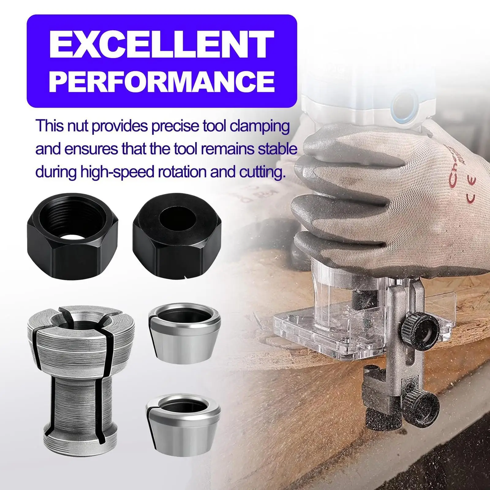 Collet Accessory 763637-1 763636-3 Practical Premium Metal Easy to Install