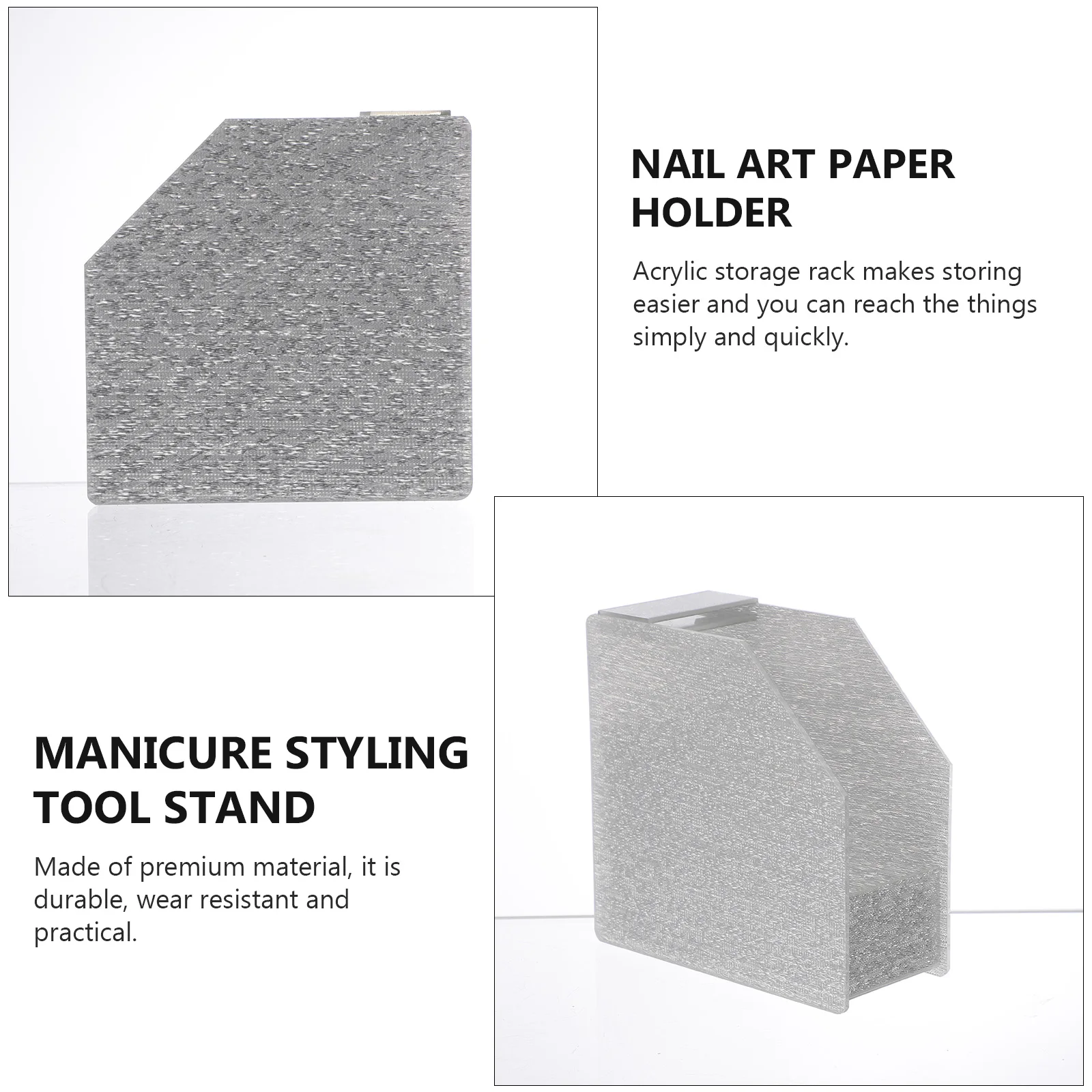 

Acrylic Nail Paper Holder Remover Wipe ganizer Manicure Container Case Storage Rack DIY Tool St Nail Art Supplies