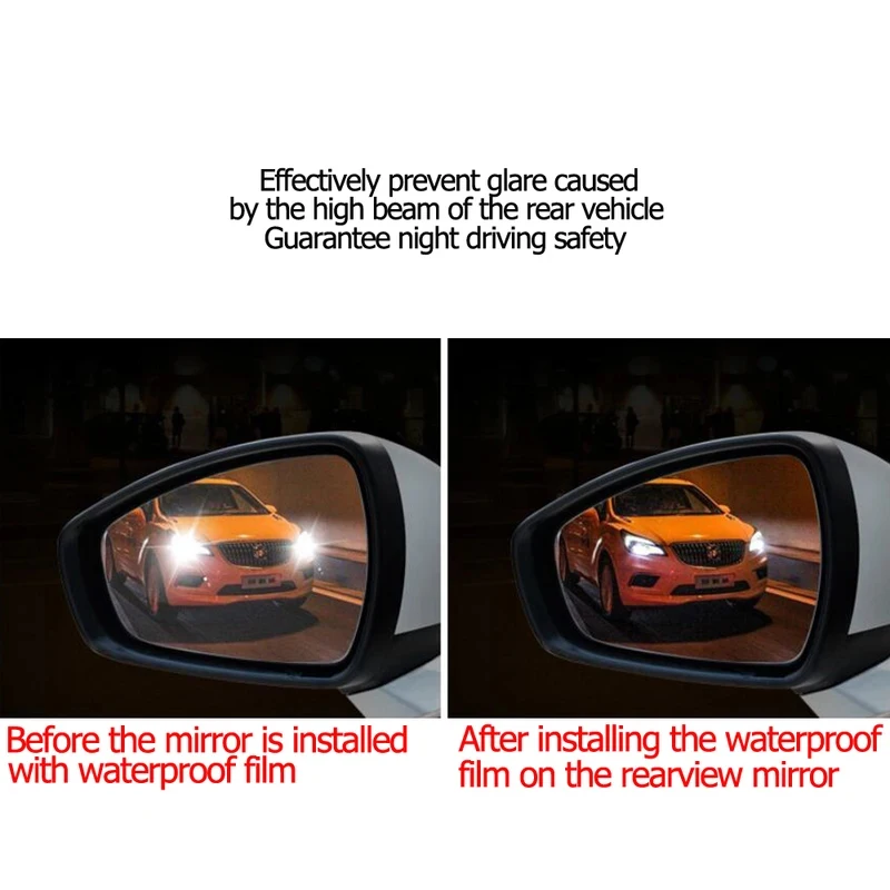 2/4/6/8/10Pcs Car Rainproof Film Rearview Mirror Rain Clear Stickers For Mazda 2 3 6 CX3 CX4 CX5 CX7 CX9 CX30 RX8 MX5 MX3 MS
