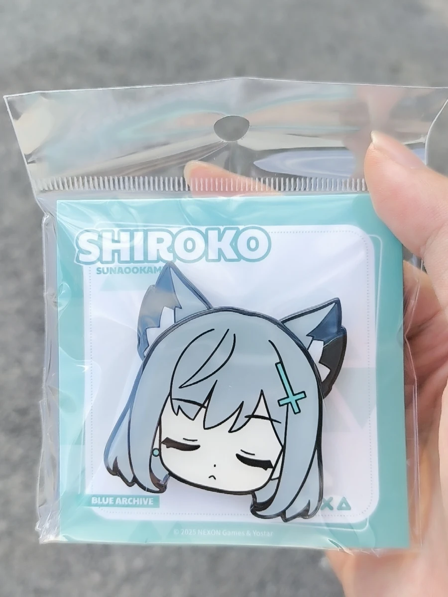 In stock Shiroko Izuna Metal Badge Original Merch Blue Archive Cosplay Costume Anime Cartoon Cute ACGN Accessories Gifts