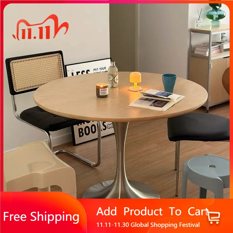 

Round Chairs Dining Table Wood Center Restaurant Study Office Dining Table Living Room Study Mesas De Comedor Kitchen Furniture