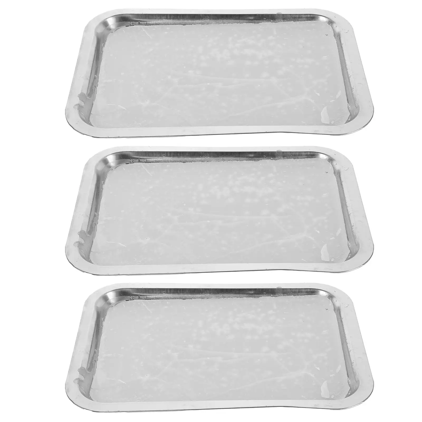 

3 Pcs Biological Laboratory Equipment Stainless Steel Dissection Tray Classroom Toolss