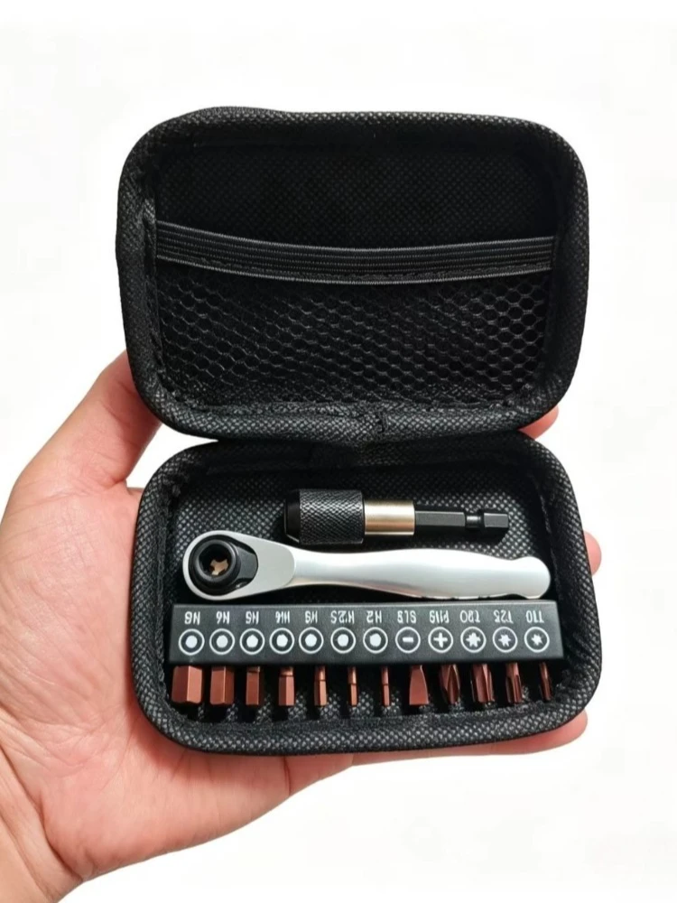 AliExpress probon 14in1 Multifunction 90 Degree Ratchet Screwdriver Set Match 12Pcs L25mm Bits Mini Repair Tool Kit For Bicycle DIY Household Tool