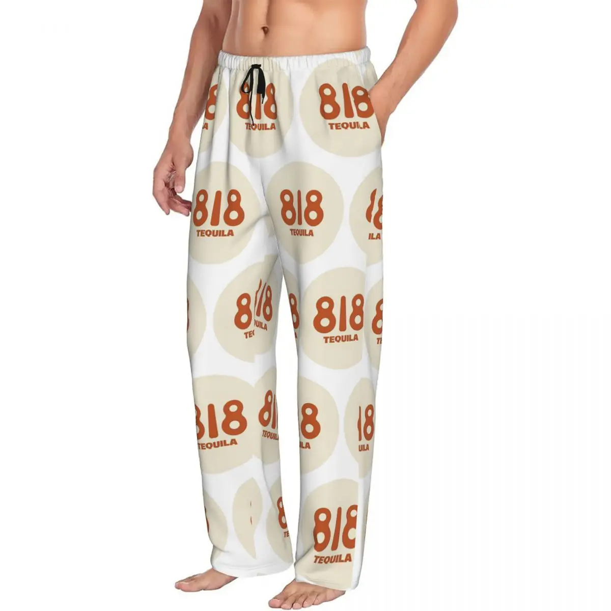 Custom 818 Tequila Green Logo (7) Pajama Pants Men Sleepwear Sleep Lounge Bottoms with Pockets
