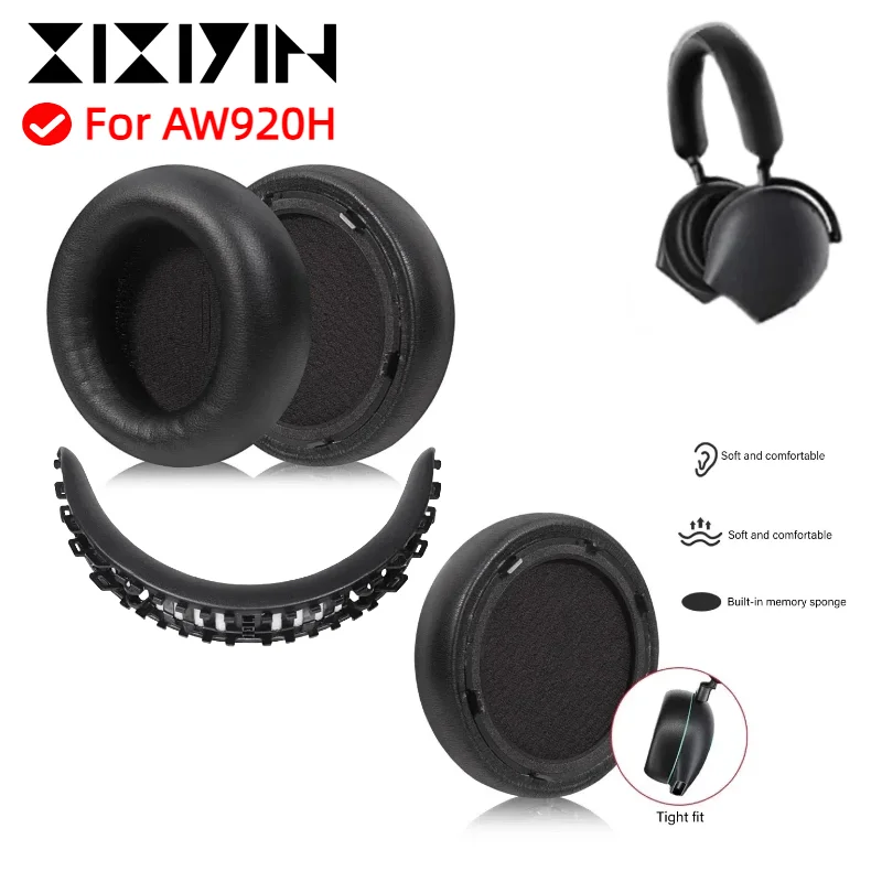

1pair Ear Pad For Alienware AW920H Headset Gamer Replacement Headphones Memory Foam Earpads Foam Ear Pads Cover XIYIN