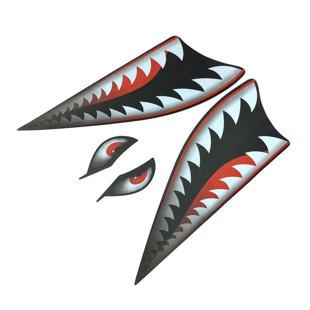 WWII Air Force Shark Mouth Decal Star vinyl stickers For Harley Touring Road Glide 2015 to 2023