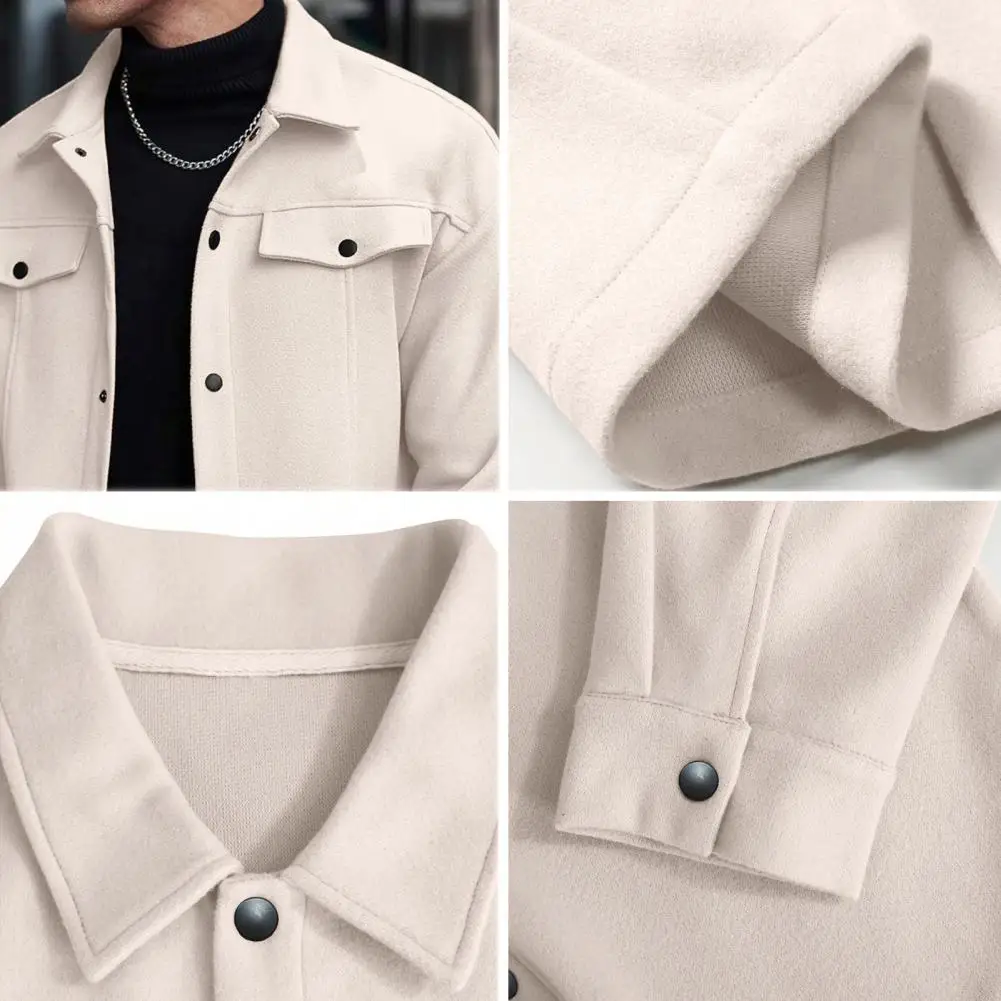 

Men's Brown 1-Piece Blazer Winter Warm Woolen Business Office Notch Lapel Fish Spine Jacket Fishbone Tern Winter Notch