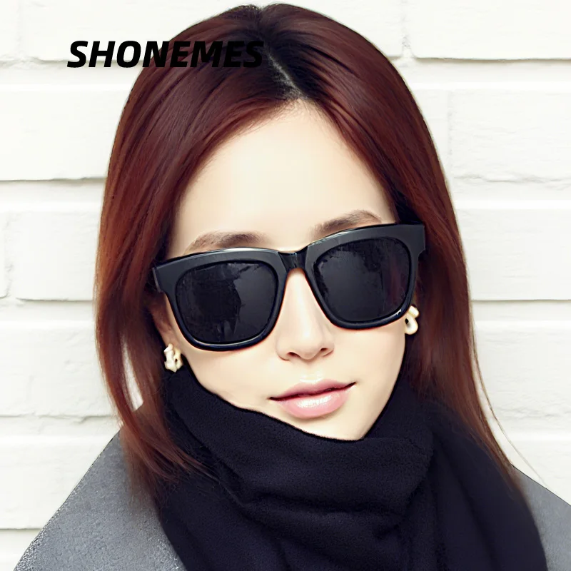 

SHONEMES Classic Square Sunglasses Stylish Oversized Shades Black Frame Outdoor UV400 Sun Glasses for Men Women