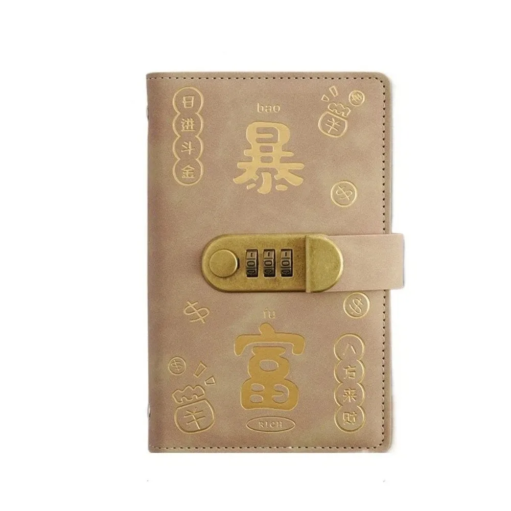 

PU Leather Saving Money Binder Refillable Portable Budget Binder with Lock Wallet Storage Cash Envelopes Account Book