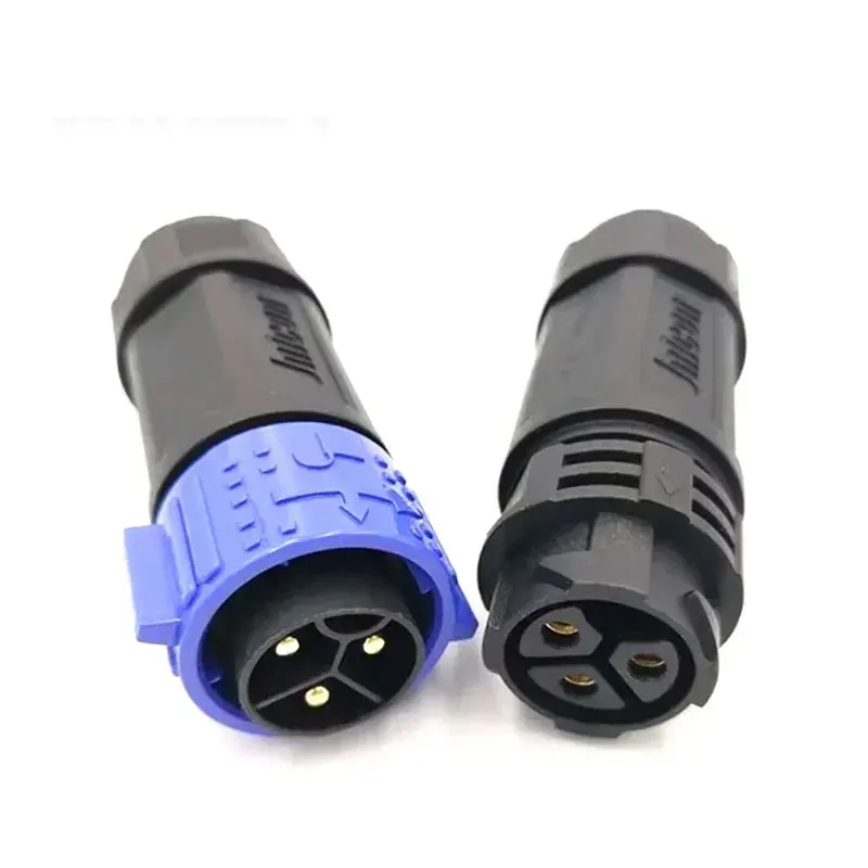 IP67 M25 Connector 2 3 Pin 50A Male Female Connectors 6-18mm 300V High Current Docking Soldering/Screw Lock Wire Plug Waterproof
