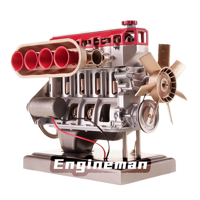 NEW Engineman L4 Inline Four Cylinder Engine Model DIY Mini Engine Movable Assembled Toy Movable Car Engine Model Toy