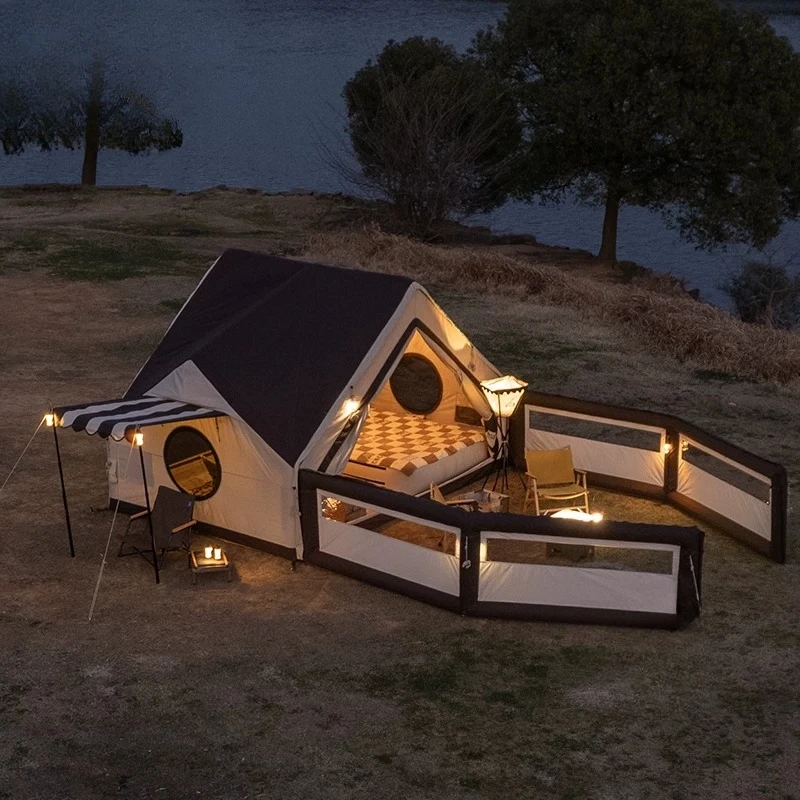 

Inflatable tent, 8.6 sqm outdoor vintage exquisite camping overnight tent