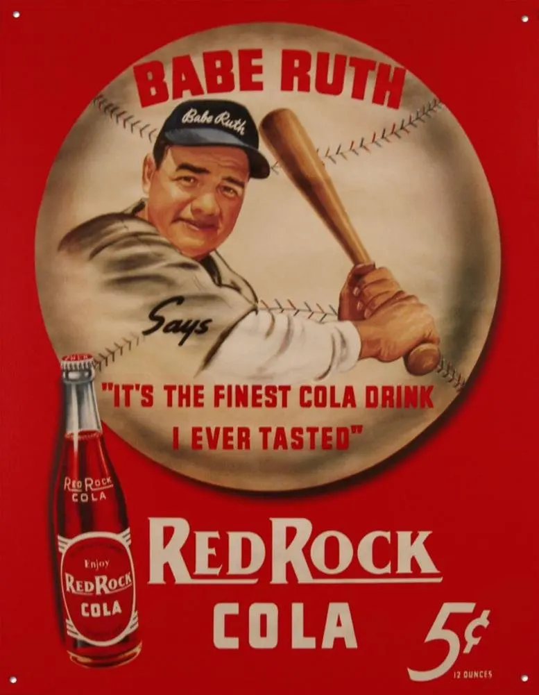 Знаки 4 Fun SIG149 Babe Ruth Red Cola Металлический жестяной знак