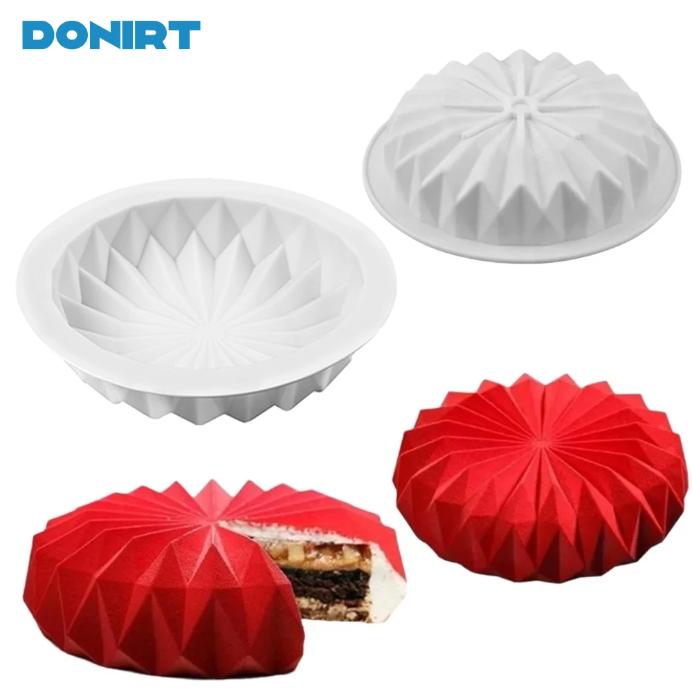 Molde de silicona para pastel, molde redondo de encaje para pastel, molde para galletas de Chocolate, molde reutilizable hecho a mano para dulces, gelatina, pudín, herramientas de cocina para hornear